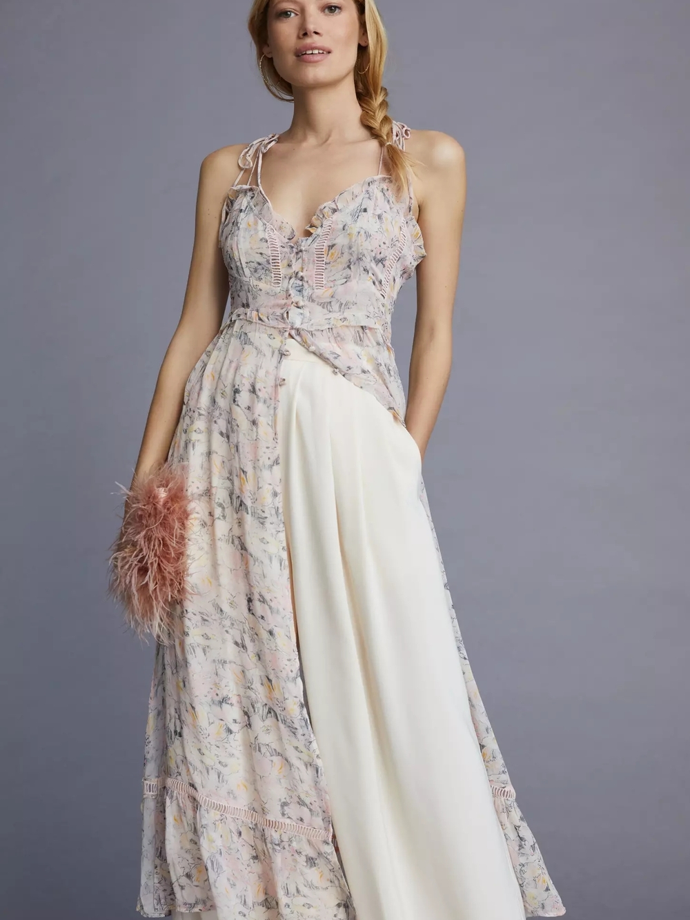 Anthropologie Sheer Curtain Maxi Top - M *NWT*